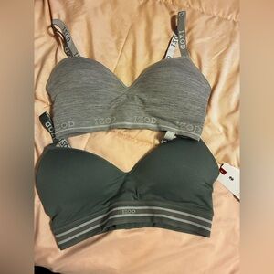 IZOD Women's Gray & Green Bra Set